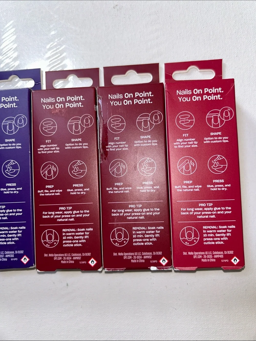 8x OPI On Point Press-On Nails Variety Pack